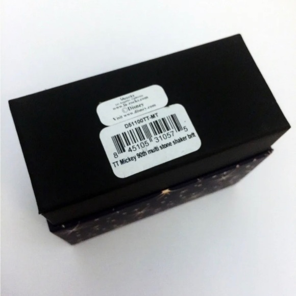 NEW Disney Mickey Mouse 1928 Shaker Bracelet Silver Bangle Stainless True 90th - Picture 7 of 7